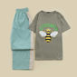 تصویر از ست تیشرت و شلوار طرح زنبور