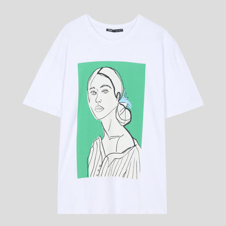 تصویر از تیشرت گرین فریم زارا