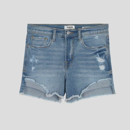 تصویر از شلوارک جین دیستروید کنزی