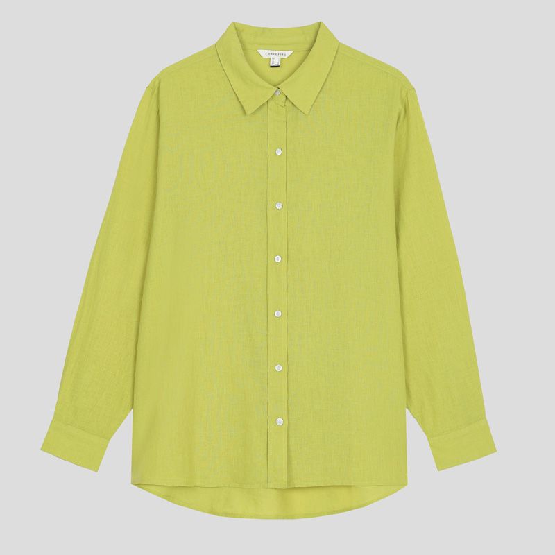 تصویر از شومیز لینن بغل چاک کرتفیل