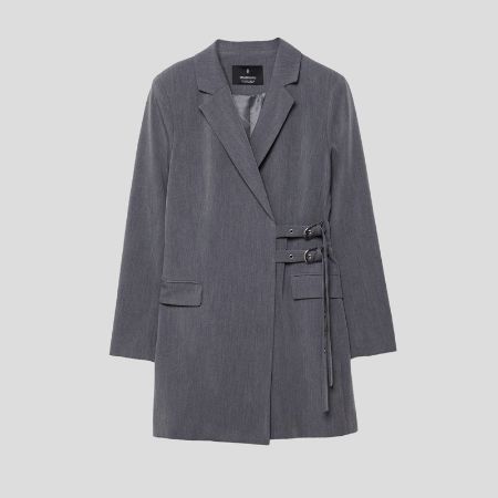 تصویر از پیراهن کتی یقه انگلیسی استرادیواریوس