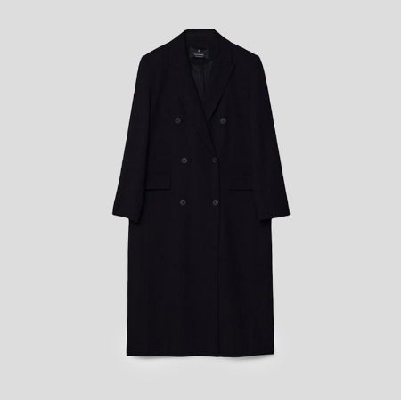 تصویر از کت لانگ شش دکمه استرادیواریوس