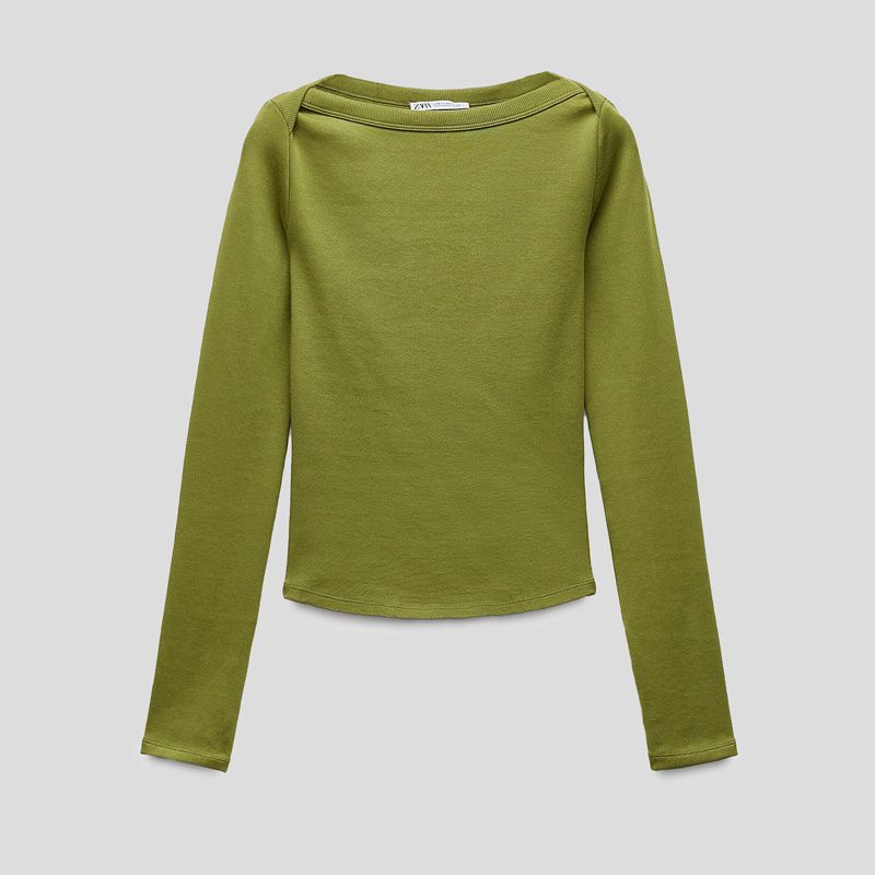 تصویر از بلوز میله ای یقه قایقی زارا