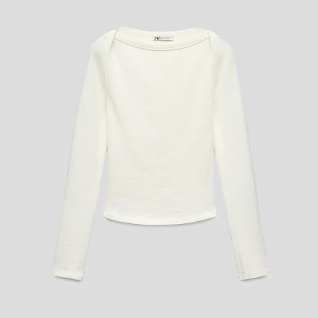 تصویر از بلوز میله ای یقه قایقی زارا