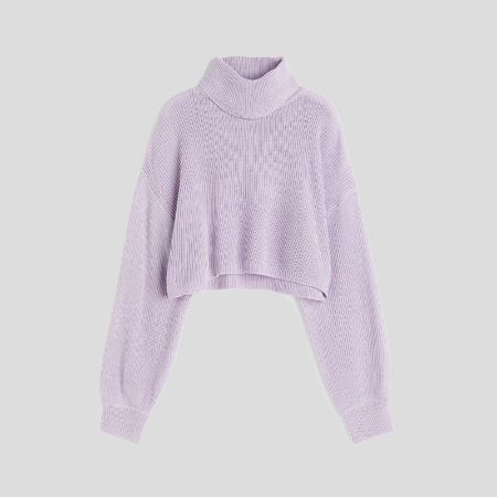 تصویر از بافت کراپ یقه اسکی پاستل