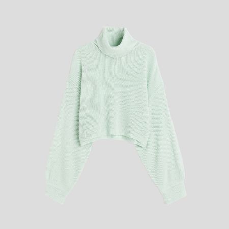 تصویر از بافت کراپ یقه اسکی پاستل