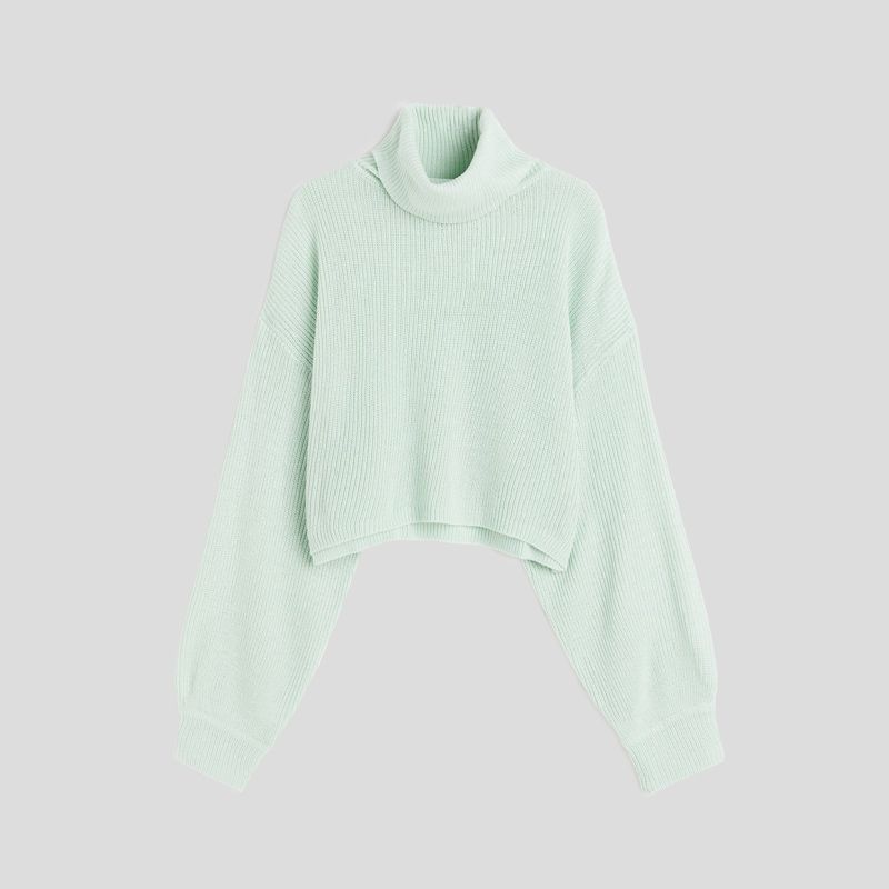 تصویر از بافت کراپ یقه اسکی پاستل