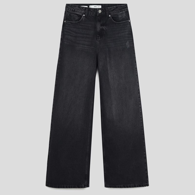 تصویر از شلوار جین وایدلگ مینی زاپ کارکول منگو