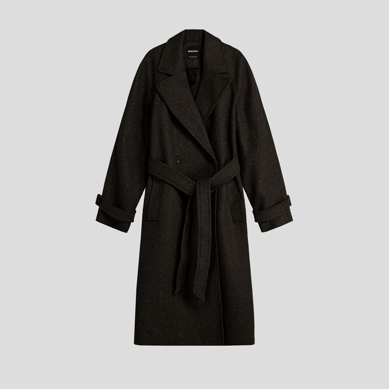 تصویر از پالتو فوتر لانگ کمربندی برشکا