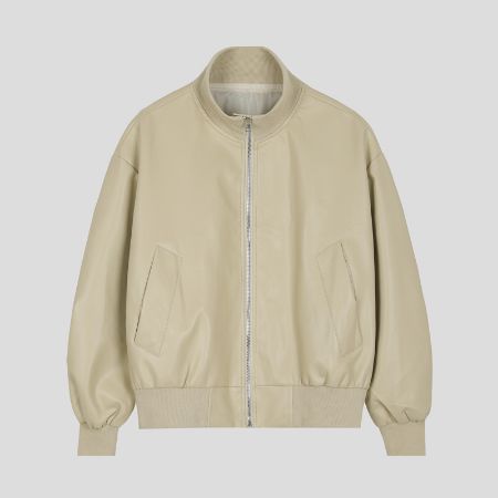 تصویر از جکت بامبر چرم