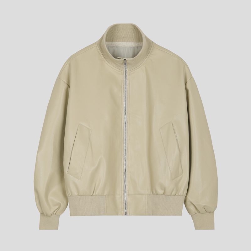 تصویر از جکت بامبر چرم