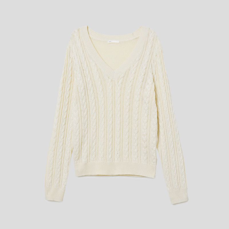 تصویر از بافت یقه هفت پیچ اچ اند ام