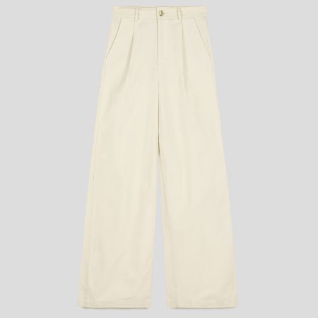 تصویر از شلوار کتان وایدلگ پیلی دار نایسی چیک