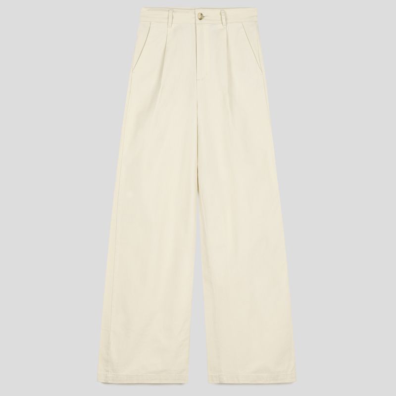 تصویر از شلوار کتان وایدلگ پیلی دار نایسی چیک