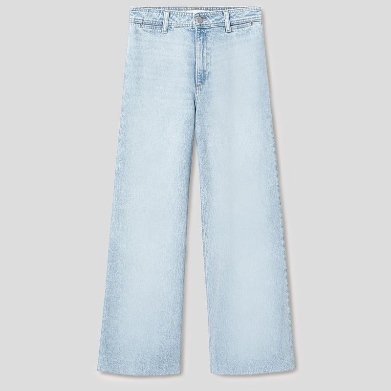 تصویر از شلوار جین کلوته لایت بلو لیتل پاکت