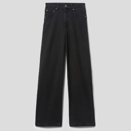 تصویر از شلوار جین وایدلگ ذغالی گپ