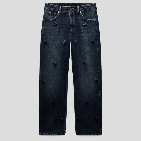 تصویر از شلوار جین راسته فلاور زارا