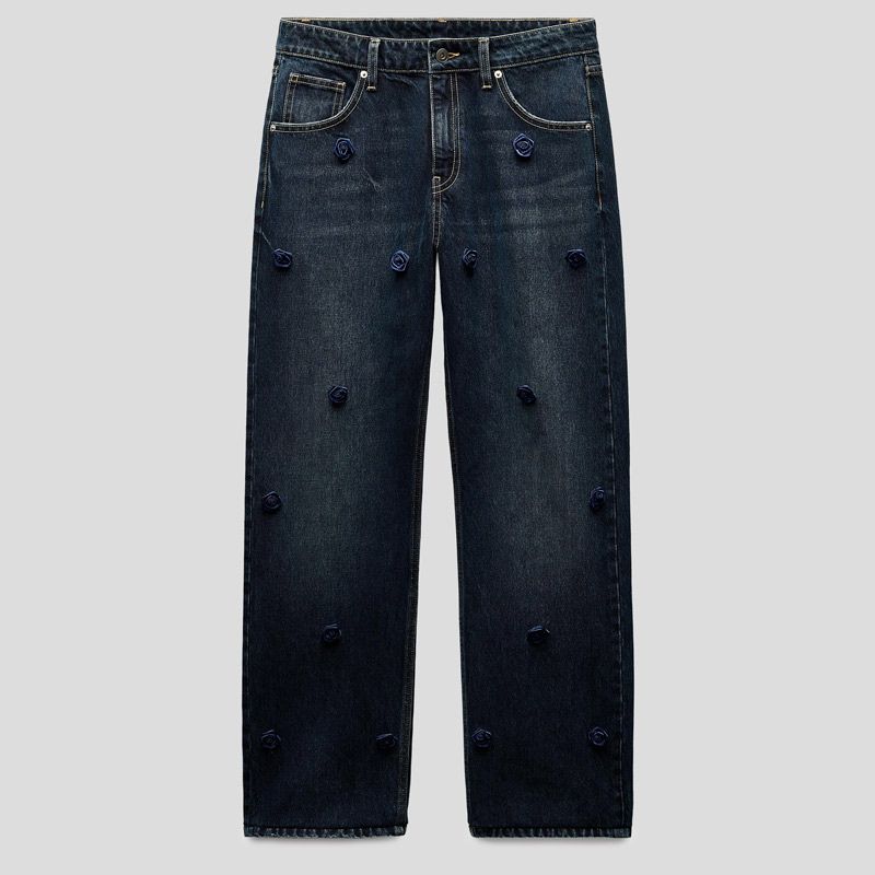 تصویر از شلوار جین راسته فلاور زارا