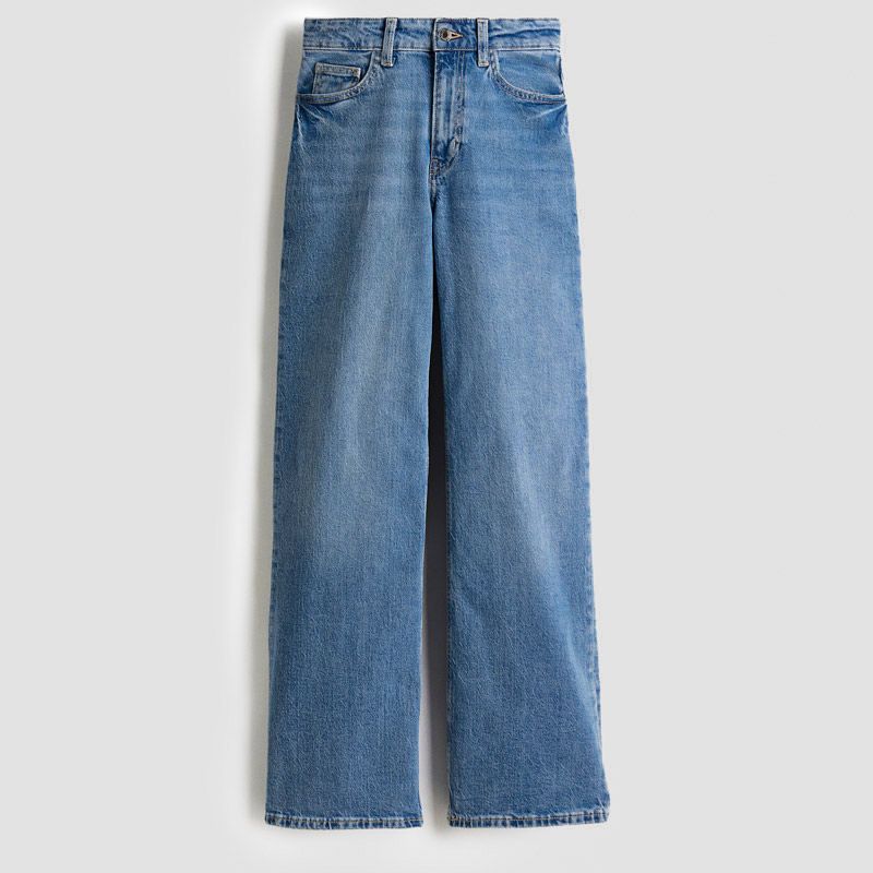 تصویر از شلوار جین وایدلگ میدل بلو اچ اند ام