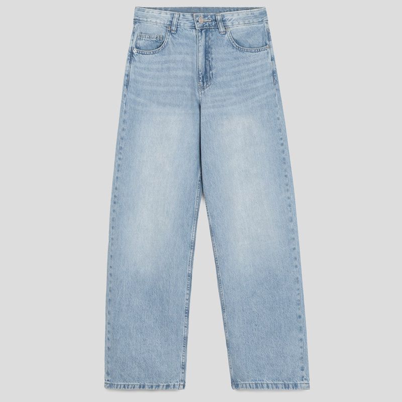 تصویر از شلوار جین وایدلگ لایت بلو اف بی