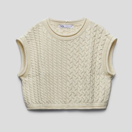 تصویر از تاپ بافت کراپ پیچ زارا