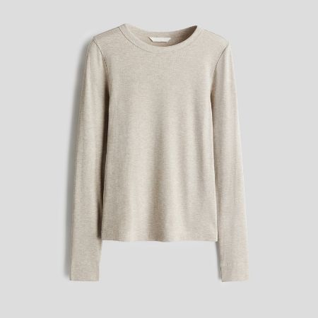 تصویر از بلوز میله ای یقه گرد اچ اند ام