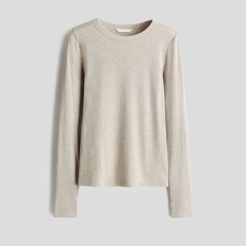 تصویر از بلوز میله ای یقه گرد اچ اند ام