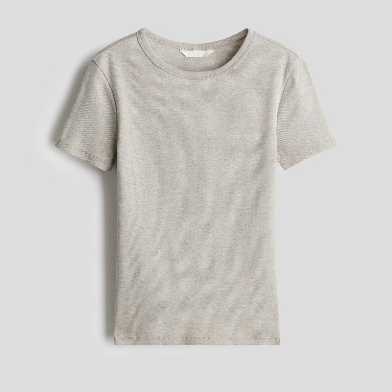 تصویر از تیشرت میله ای آستین کوتاه اچ اند ام