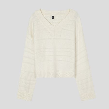 تصویر از بافت اورسایز یقه هفت میلکی