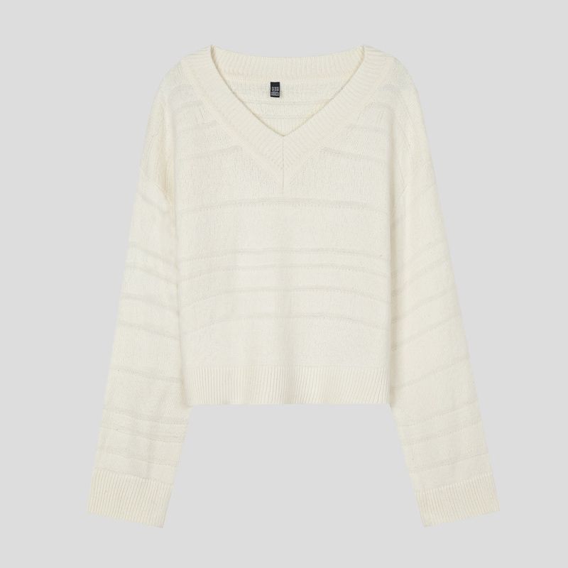 تصویر از بافت اورسایز یقه هفت میلکی