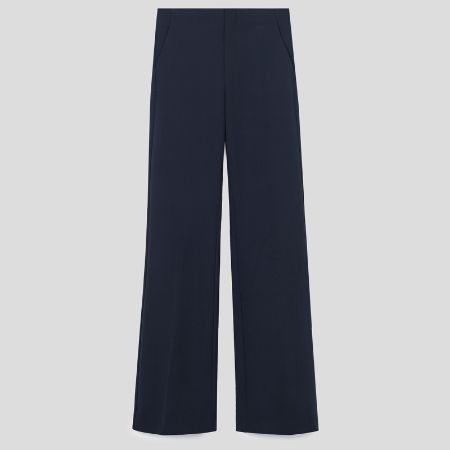 تصویر از شلوار کرپ فلر دکمه مخفی