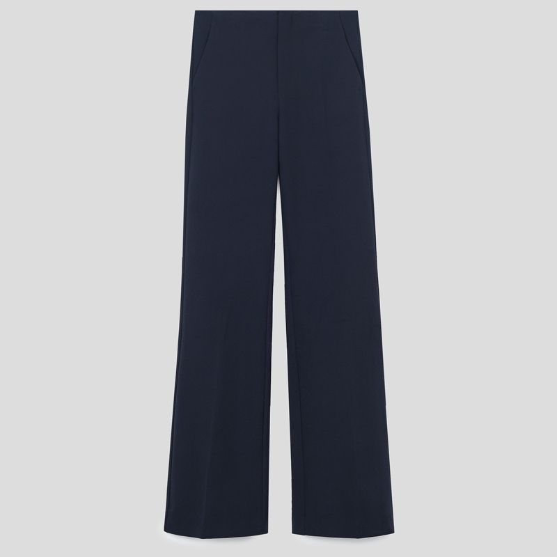 تصویر از شلوار کرپ فلر دکمه مخفی