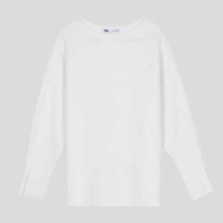 تصویر از بافت اسلوگان آستین مرواریدی زارا