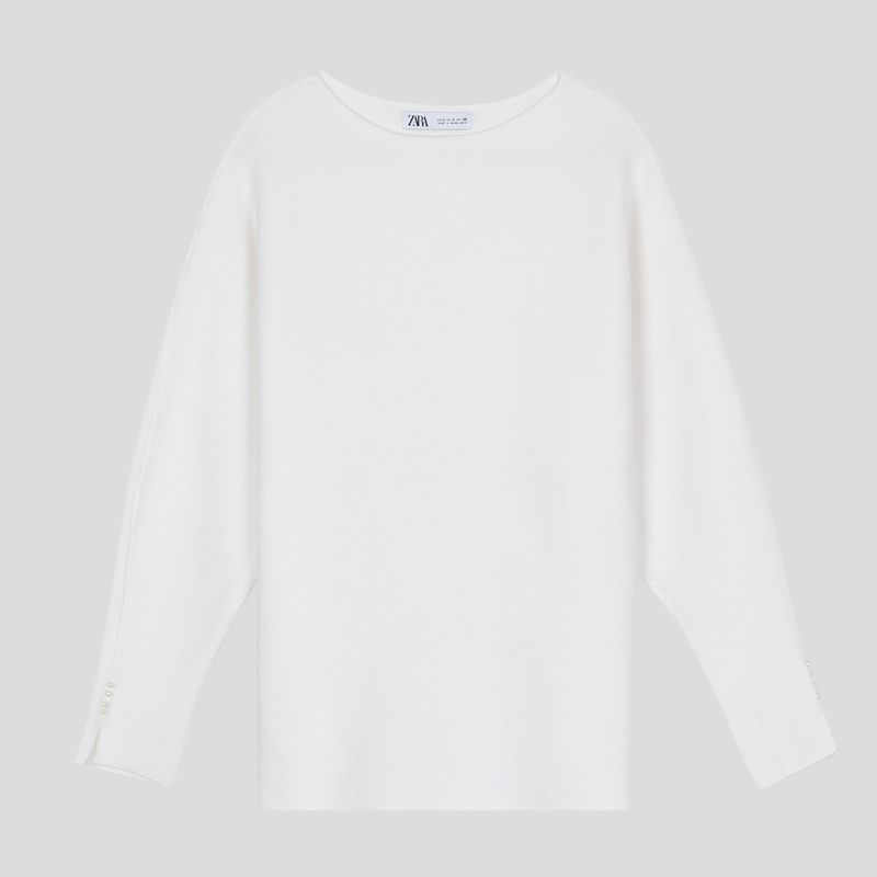 تصویر از بافت اسلوگان آستین مرواریدی زارا