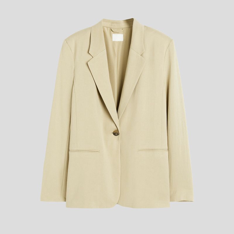 تصویر از کت یقه انگلیسی کارامل اچ اند ام