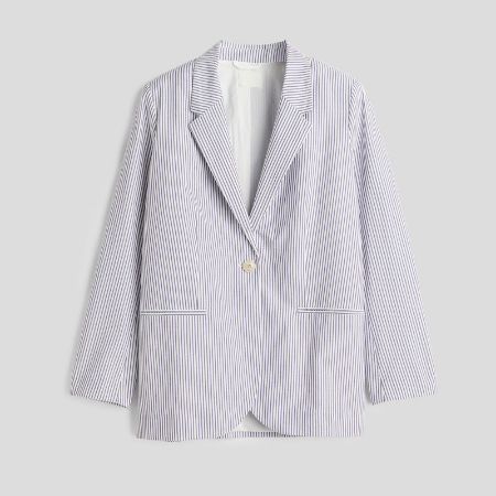 تصویر از کت یقه انگلیسی استرایپ اچ اند ام