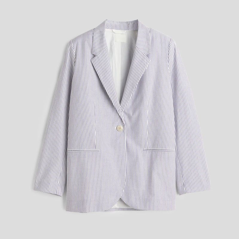 تصویر از کت یقه انگلیسی استرایپ اچ اند ام