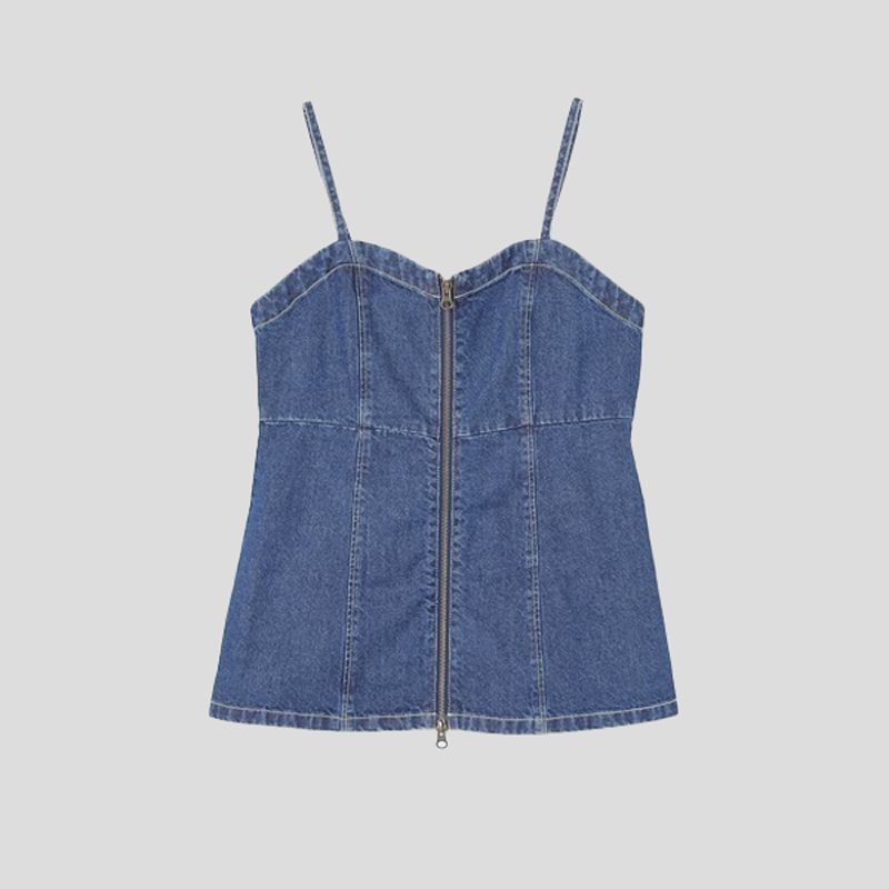 تصویر از تاپ جین جلو زیپ بندی