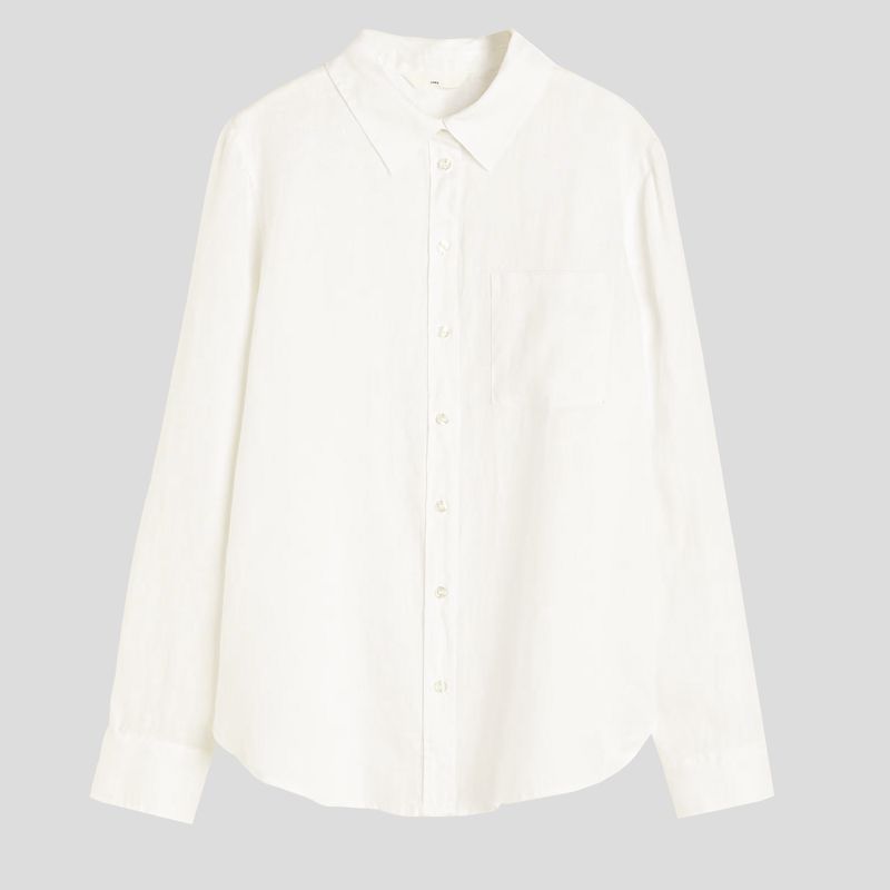 تصویر از شومیز لینن میلکی اچ اند ام