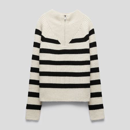 تصویر از پلیور استرایپ نیم زیپ بلک زارا