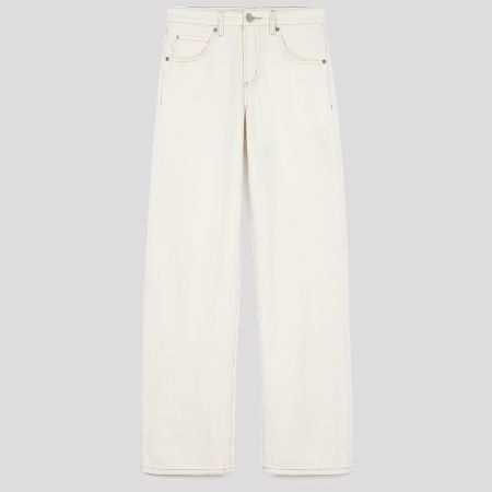 تصویر از شلوار جین راسته میلکی دوخت نما گاراژ