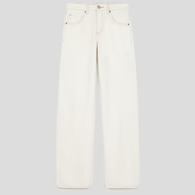 تصویر از شلوار جین راسته میلکی دوخت نما گاراژ