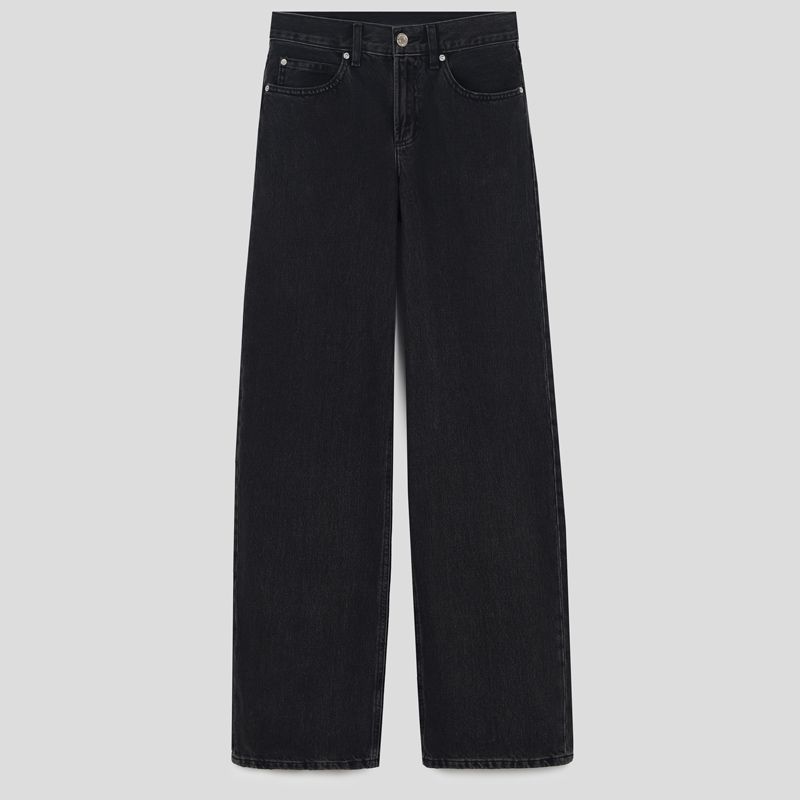 تصویر از شلوار جین راسته ذغالی گاراژ