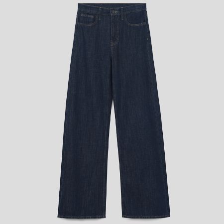 تصویر از شلوار جین کاغذی وایدلگ دارک بلو