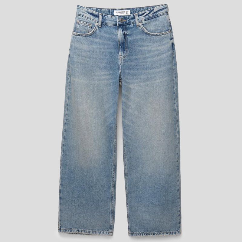 تصویر از شلوار جین وایدلگ دنیم پول اند بیر