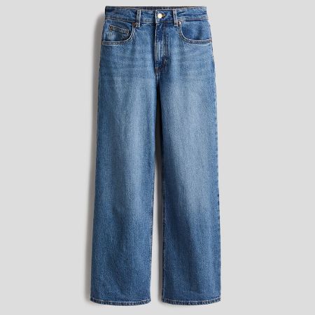 تصویر از شلوار جین وایدلگ مدیوم بلو اچ اند ام