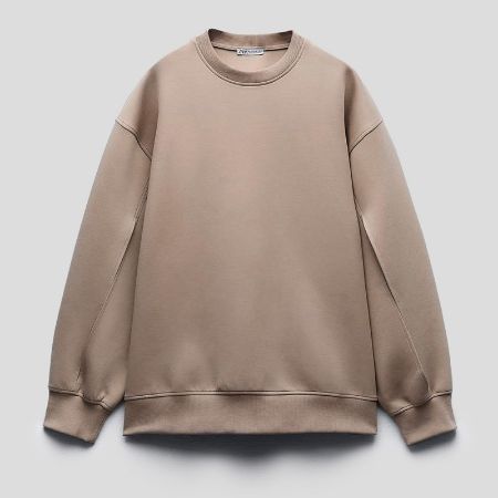 تصویر از سویشرت اورسایز آستین چاک زارا