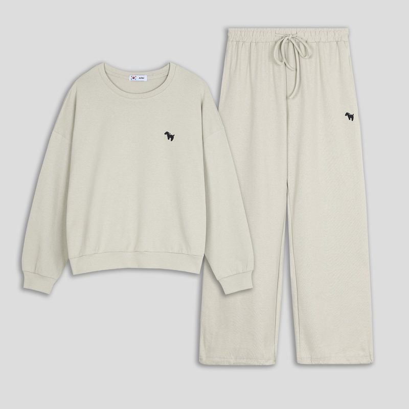 تصویر از ست بلوز و شلوار جاگر وایدلگ پایین گت پاپی