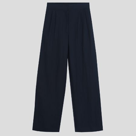 تصویر از شلوار وایدلگ پیلی دار نیوی اکساید