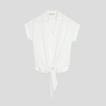 تصویر از بلوز جلو گرهی سفید اف اند اف